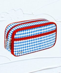 kosmetyczka turystyczna biało niebieska