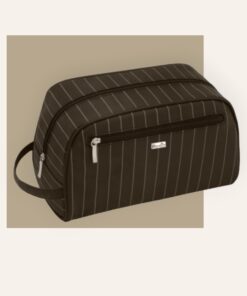 Kosmetyczka turystyczna Czekoladowa w Paski