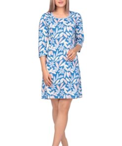 niebieska koszula nocna wygodna bawełna regina 406