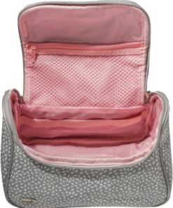 piękna kosmetyczka kuferek damska szara łezki