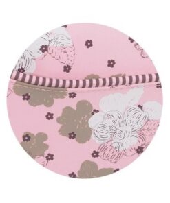 śliczna damska kosmetyczka różowy wzór w kwiaty