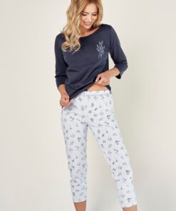 piżama 3/4 magnolia polski producent bawełna