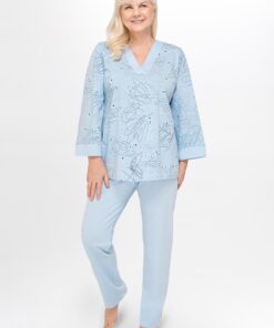 piżama z bluzką kimono szerokie rękawy gloria