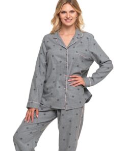 elegancka piżama damska długi rękaw