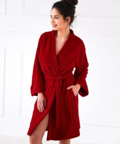 ciepły gruby szlafrok damski rolling