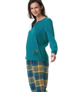 piżama flanela bawełna 408 długa