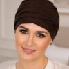 Bambusowy Turban Ela czekoladowy brąz