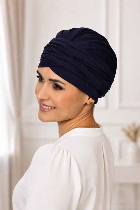 Turban Ela ciemny granat - obrazek 2