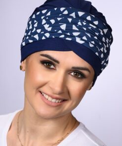 granatowy turban na głowę dla amazonki