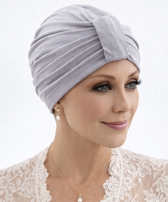Turban Wiola popielaty szary