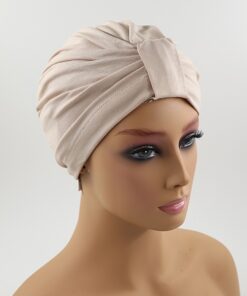 turban wiola w kolorze chłodny beż