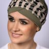 zielony turban na głowę amazonki ela