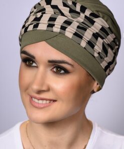 zielony turban na głowę amazonki ela