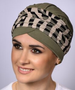 Bambusowy Turban Ela khaki + pasy