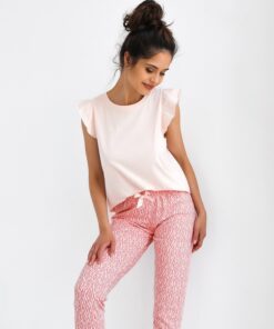 piżama damska luksusowa krótki rękaw elena