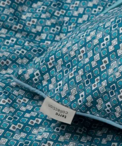 Alternative view of Pościel Eurofirany Terra Collection - niebieska pościel w geometryczny wzór