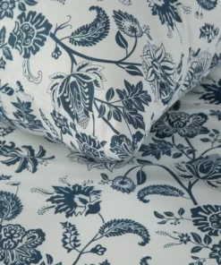 Alternative view of Pościel Eurofirany Terra Collection - bawełna - biało niebieska pościel w folkowe kwiaty