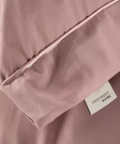 Alternative view of Gładka Pościel Eurofirany bawełniana różowa - Terra Collection - wrzosowa