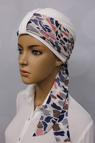 szarfa do turbanu kolorowe cętki