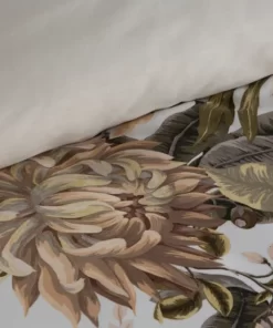 Alternative view of Pościel Eurofirany biało beżowa w kwiaty - pościel satynowa