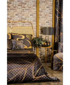 Alternative view of Pościel Limited Collection - bawełniana brązowa pościel w złoty wzór