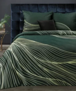 Satynowa Pościel Premium w kolorze butelkowa zieleń