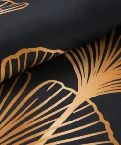 Alternative view of Czarna Pościel Limited Collection - czarno złota pościel z satyny bawełnianej