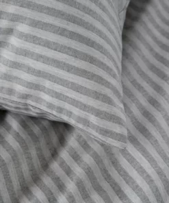 Alternative view of Szara bawełniana Polska Pościel Premium w eleganckie paski
