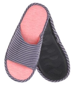kapcie damskie granat w paski