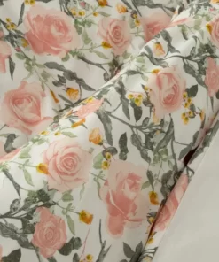 Alternative view of Polska Pościel bawełniana - kremowa pościel w kwiaty różowo szare