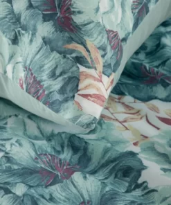 Alternative view of Pościel Eurofirany - Terra Collection - satyna bawełniana - morska pościel w kwiaty