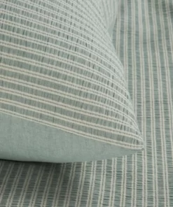 Alternative view of Zielona Pościel Eurofirany Terra Collection - miętowa pościel w paski