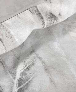 Alternative view of Pościel Eurofirany Classic Satin - satyna bawełniana - beżowo szara w liście