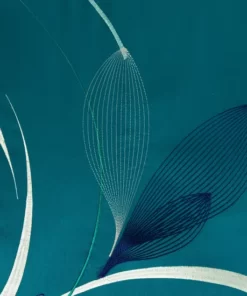 Alternative view of Turkusowa pościel z satyny bawełnianej - Eurofirany Premium - z haftem