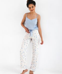 piżama z koszulką na ramiączka błętkitna edita