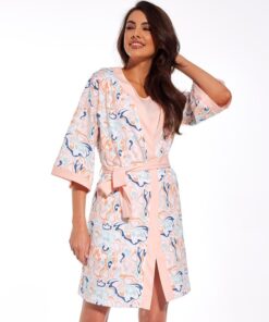 lekki cienki szlafrok damski cornette polski