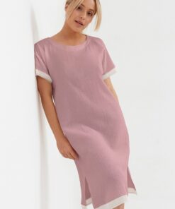 lekka cienka koszula nocna na lato muślinowa