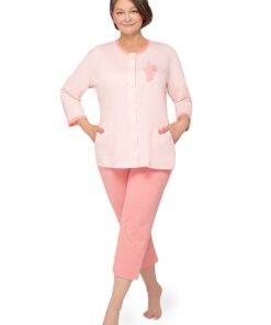 różowa piżama zosia martel rozpinana całkowicie góra