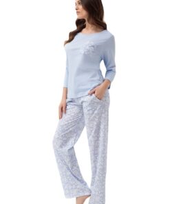 jasno niebieska długa piżam luna