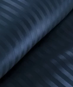 Alternative view of Granatowa pościel w prążki - pościel satynowa Eurofirany