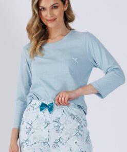 Alternative view of Piżama damska M-max Zaida 1483 morski lazur