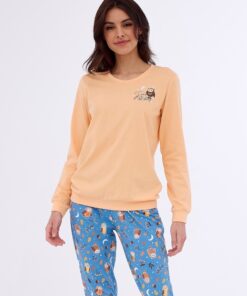 piżama damska bawełniana cornette długi rękaw