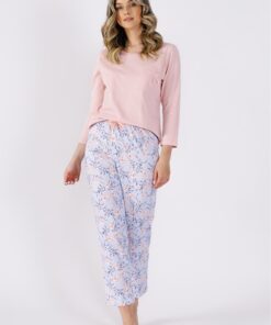 piżam damska spodnie w kwiaty