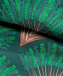 Alternative view of Elegancka zielono różowa pościel w stylowy wzór - pościel satynowa