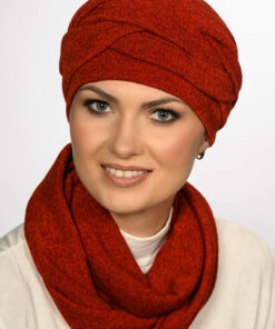 Wełniana czapka Ola rdzawa