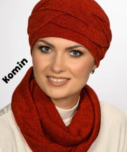 Wełniany Komin rdzawy