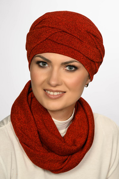 Wełniana czapka Ola rdzawa