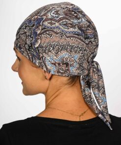 folkowa chustka na głowę wiązana