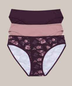 Majtki damskie Figi Henderson zestaw 3 szt. bordo