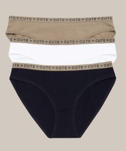 Majtki damskie Figi Henderson zestaw 3 szt. Ziemisty mix